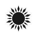 Sun icon. Sunlight, sunshine symbol. Heat or hot sign. Vector illustration